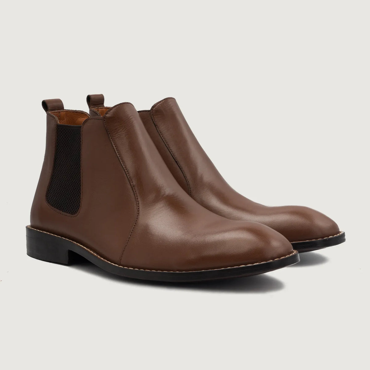 Clarkson Chelsea Marrone Stivali in pelle da Uomo For Men in Brown Full-Grain Leather - Vista laterale | Acquista online