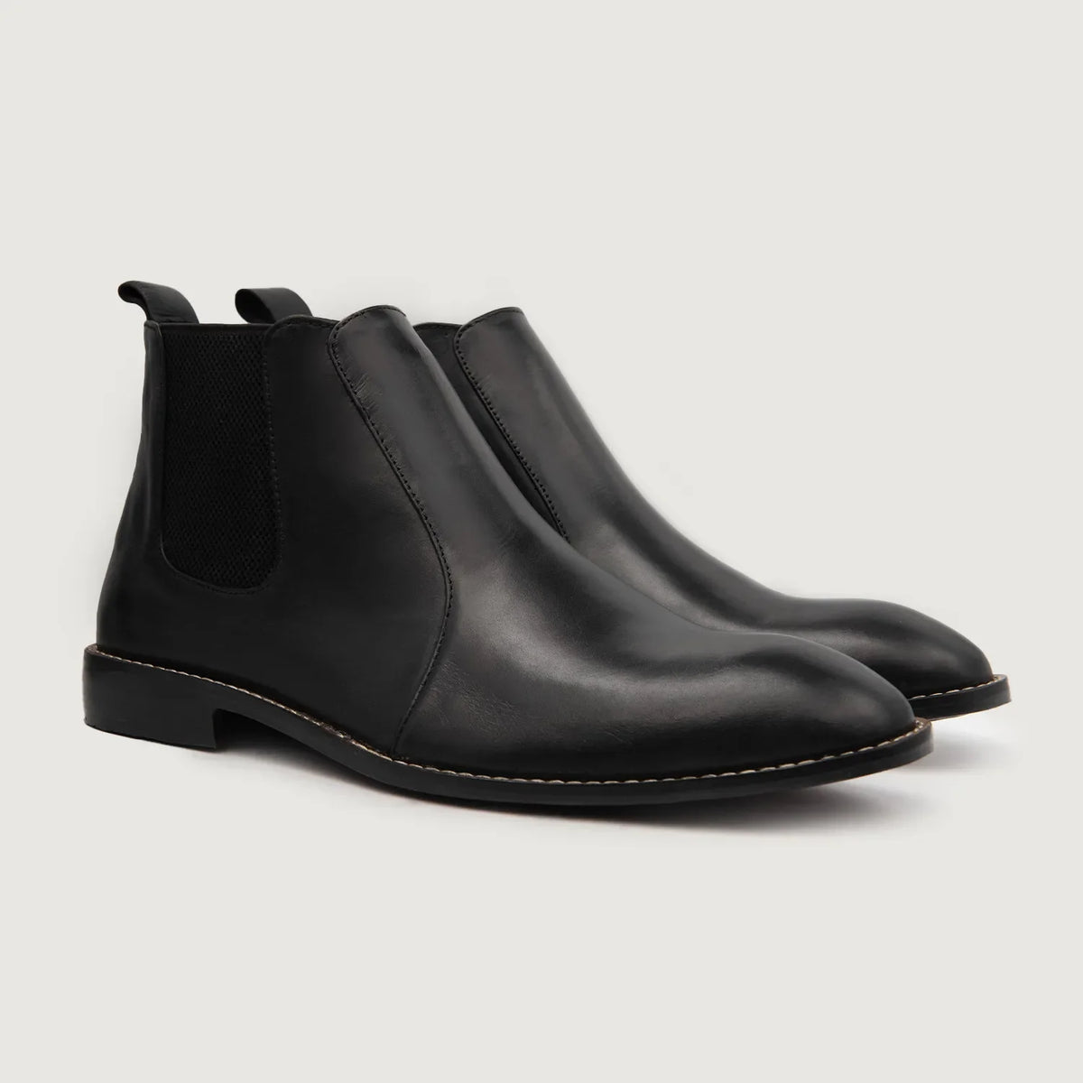 Clarkson Chelsea Nero Stivali in pelle da Uomo For Men in vera pelle bovina nera - Vista laterale | Acquista online