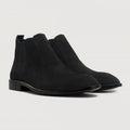 Clarkson Chelsea Nero Suede Stivali in pelle da Uomo