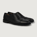 Grigioson Brogues Oxford Nero Scarpe in pelle da Uomo
