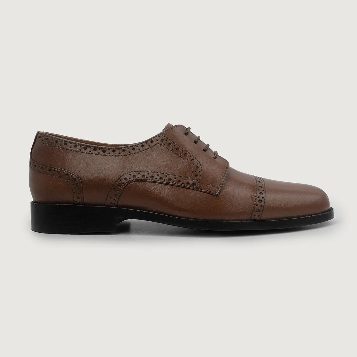 Brown Full-Grain leather Shoes - Costruzione Goodyear a guardolo & dettaglio puntale