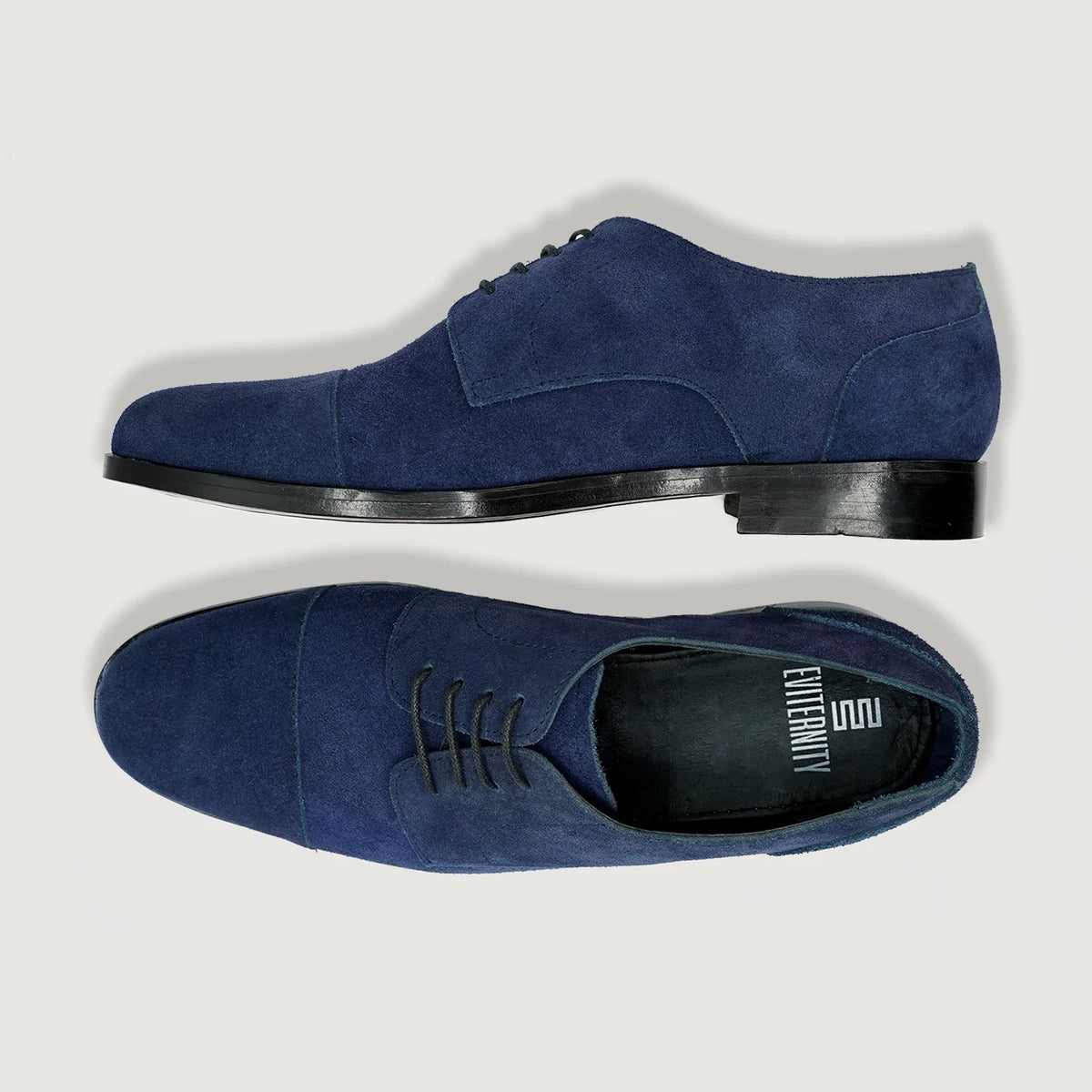 Attorney Derby Midnight Blu Suede Scarpe in pelle da Uomo For Men - Contrafforte tallone rinforzato & doppie cuciture di precisione