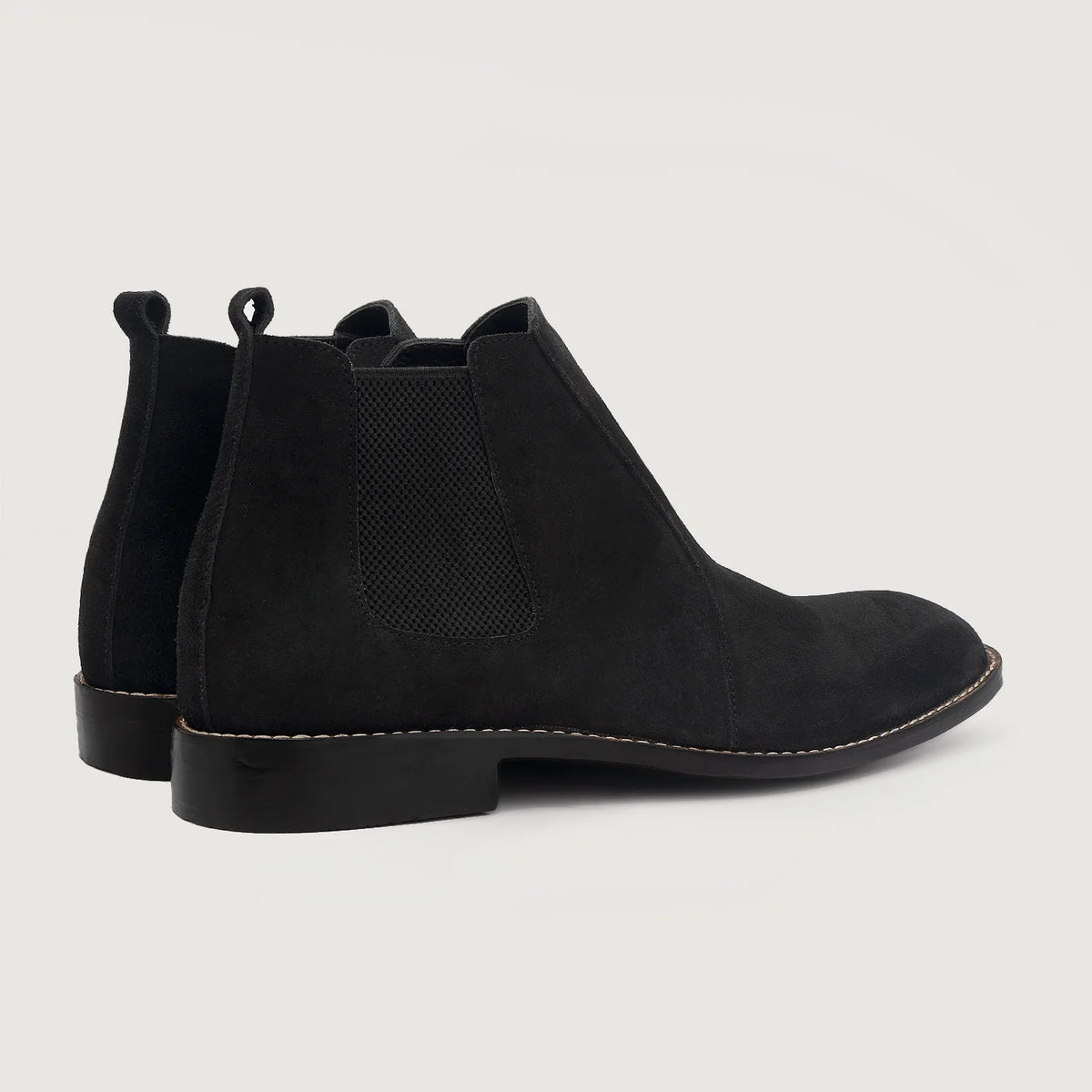 Clarkson Chelsea Nero Suede Stivali in pelle da Uomo For Men - Contrafforte tallone rinforzato & doppie cuciture di precisione