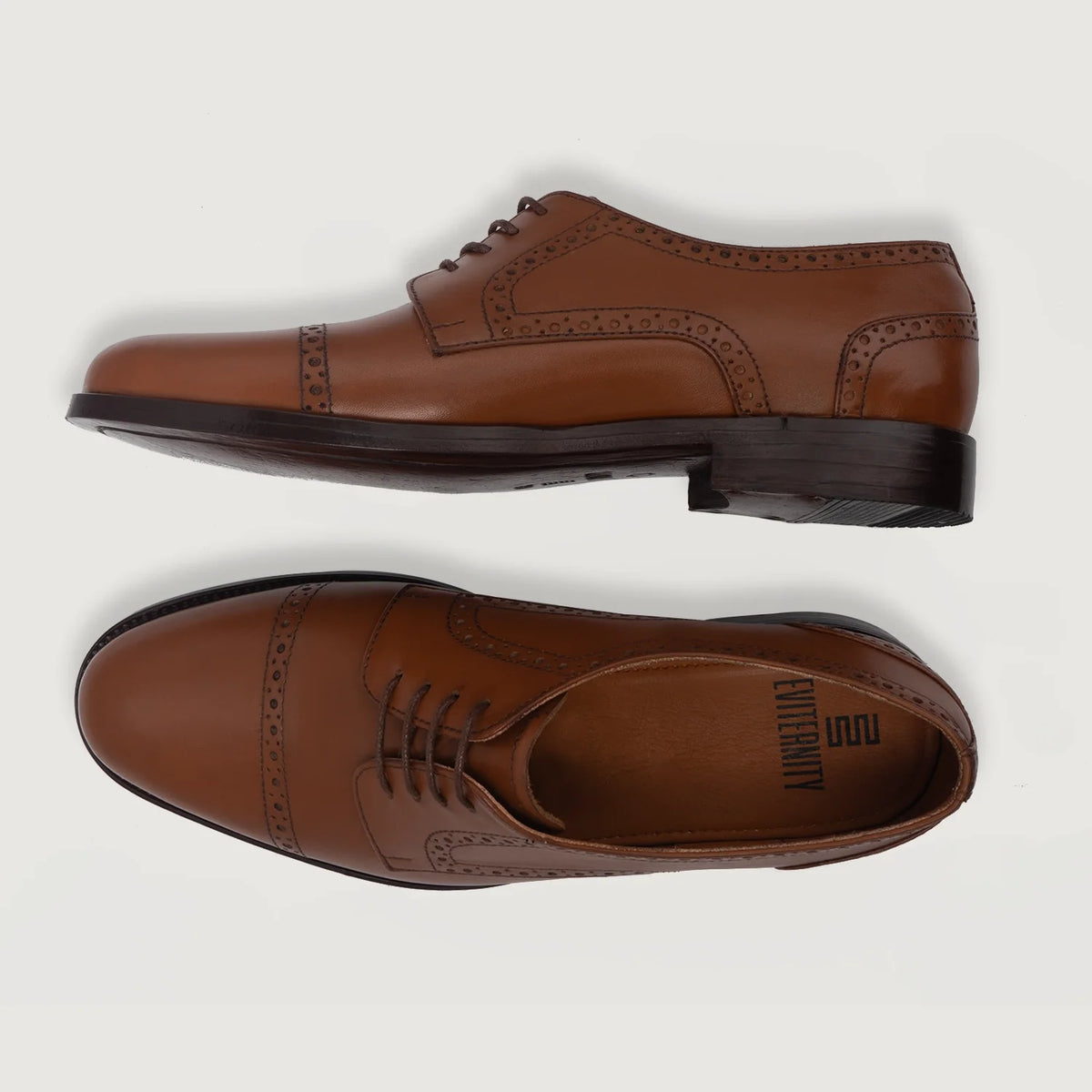 Dirk Brogues Derby Cuoio Scarpe in pelle da Uomo For Men - Contrafforte tallone rinforzato & doppie cuciture di precisione