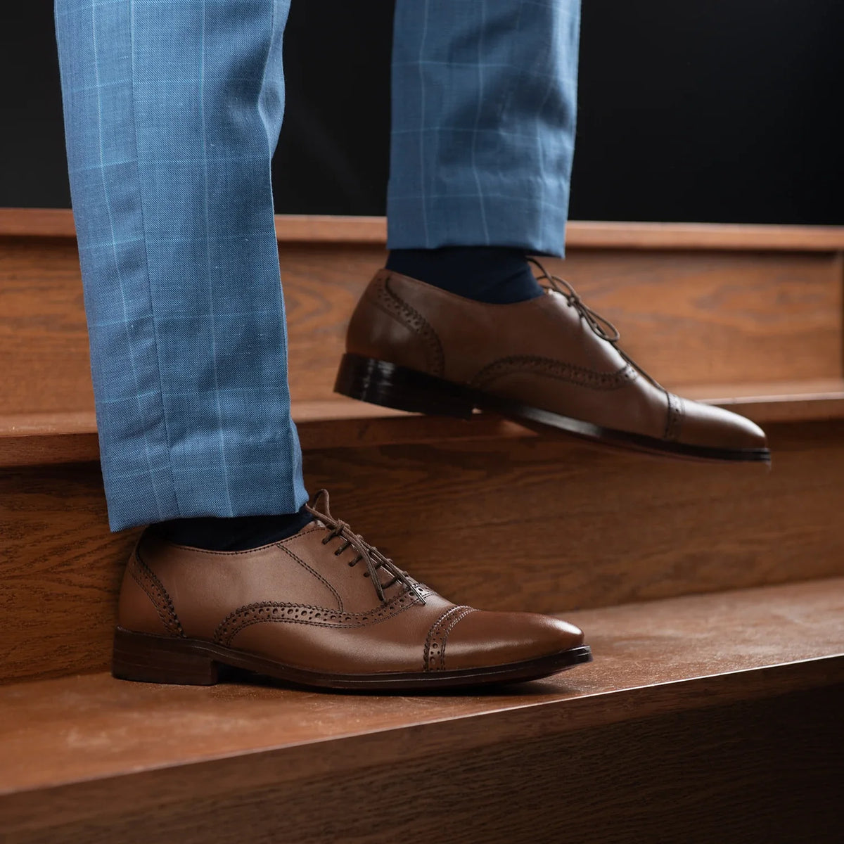 Orlaven Grigioson Brogues Oxford Marrone Scarpe in pelle da Uomo footwear image 9