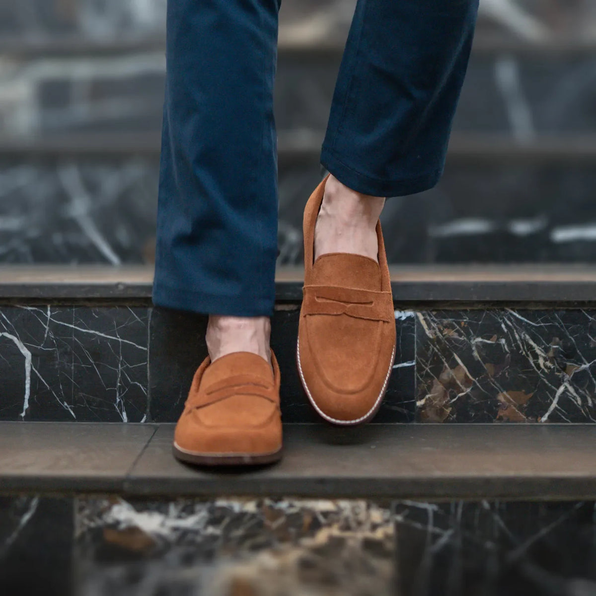Orlaven Baxton Marrone Suede Mocassini in pelle da Uomo footwear image 9