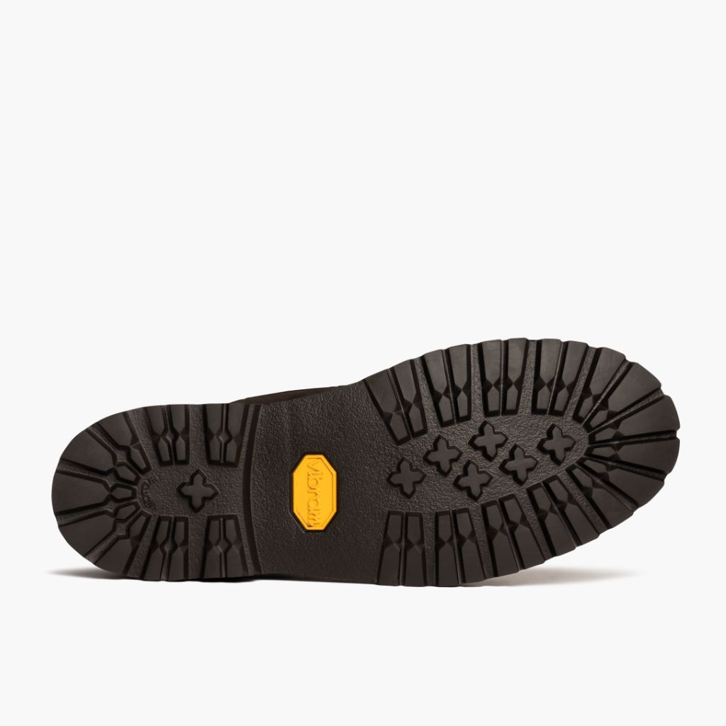 High-Traction Rubber Outsole & Lug Tread Pattern on Explorer Rocky Road Stivali in pelle da Uomo