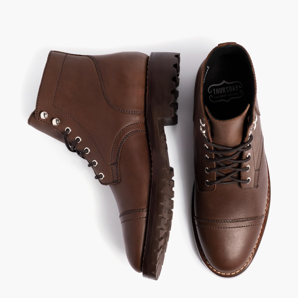 Captain StormKing® Whisky Stivali in pelle da Uomo - Contrafforte tallone rinforzato & doppie cuciture di precisione