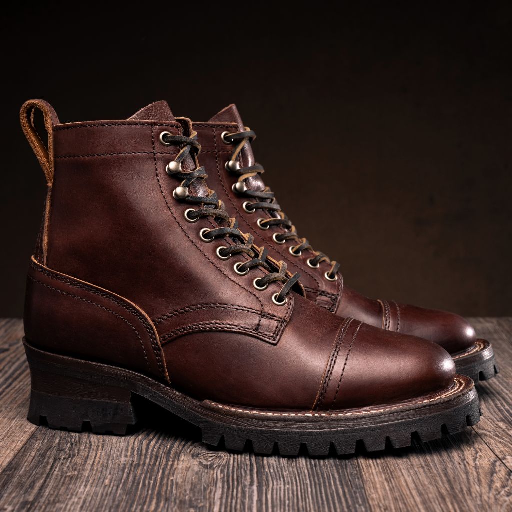 Challenger Whisky Stivali in pelle da Uomo in Classic Full-Grain Leather - Vista laterale | Acquista online