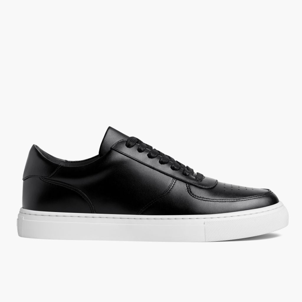 Black Full-Grain leather Sneakers - Costruzione Goodyear a guardolo & dettaglio puntale