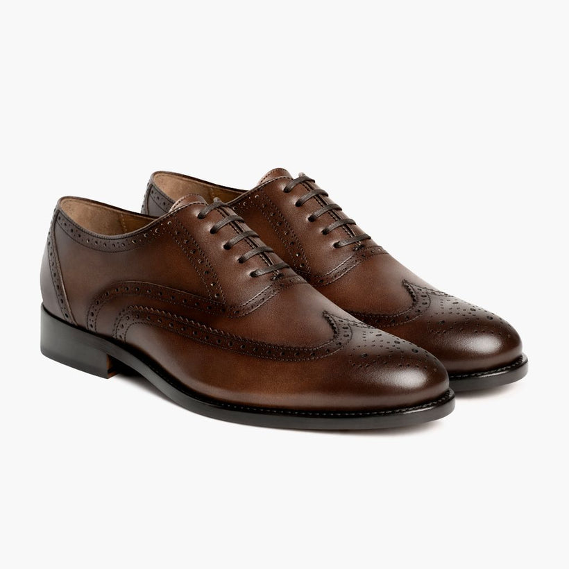 Aviator Cinnamon Leather Shoes da Uomo