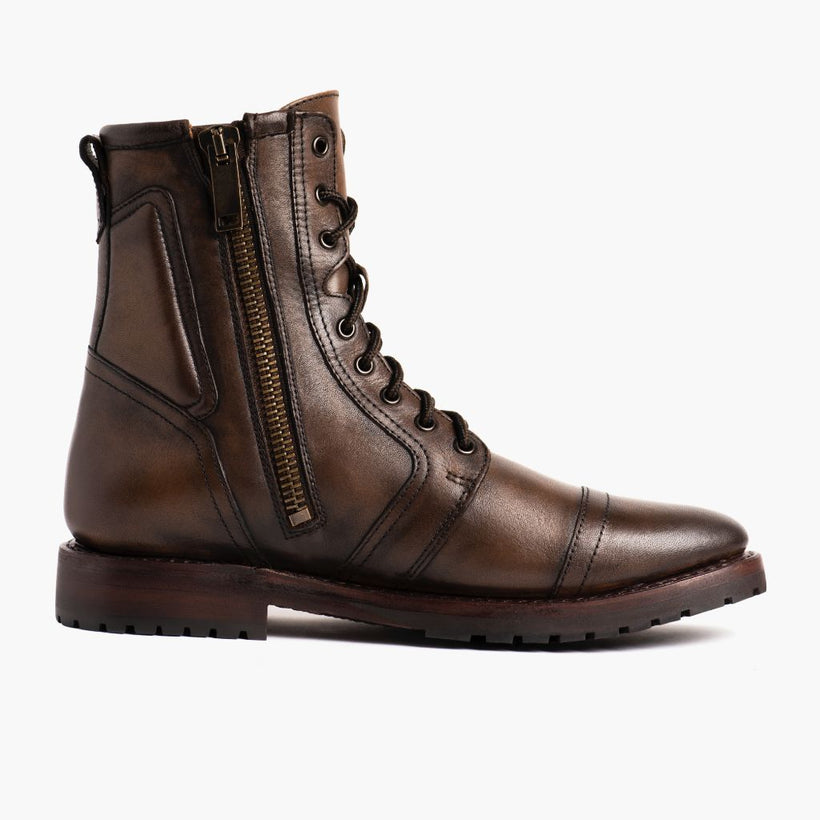 Casa Moto Anejo Leather Boots da Uomo