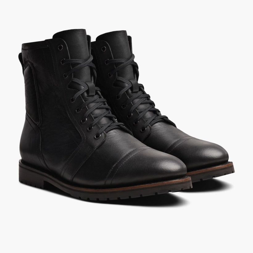 Casa Moto Nero Leather Boots da Uomo