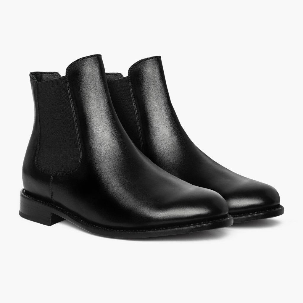 Cavalier Nero Stivali in pelle da Uomo in vera pelle bovina nera - Vista laterale | Acquista online