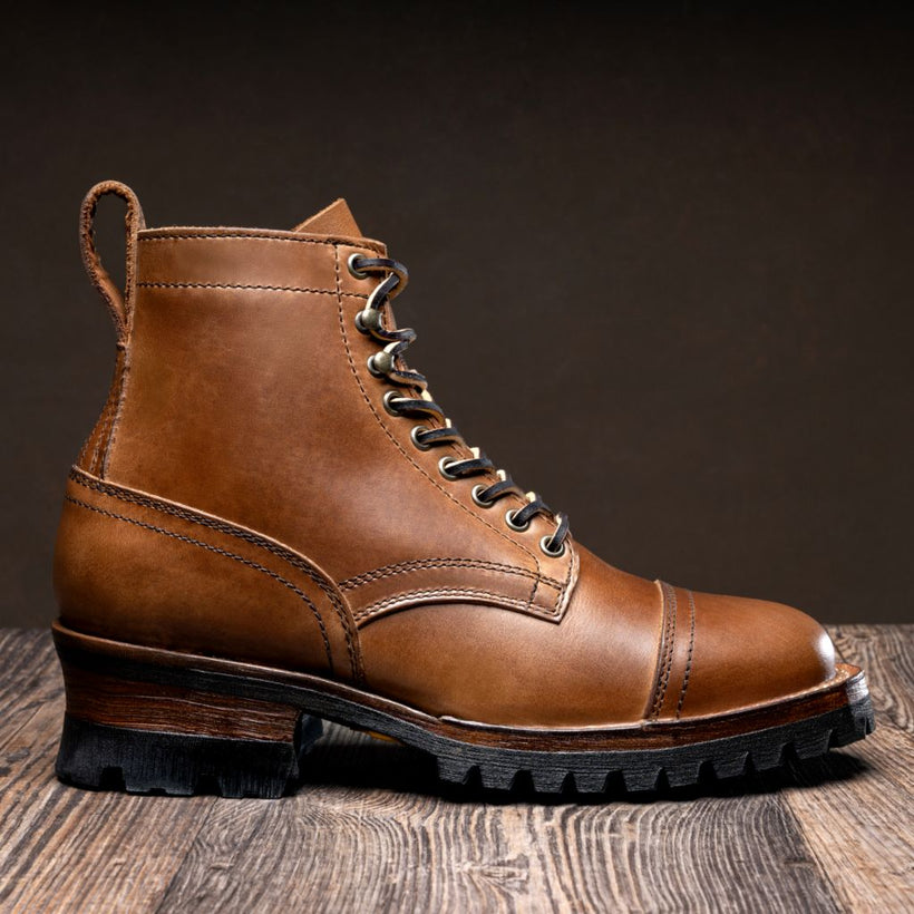 Challenger Sesame Double Shot Leather Boots da Uomo