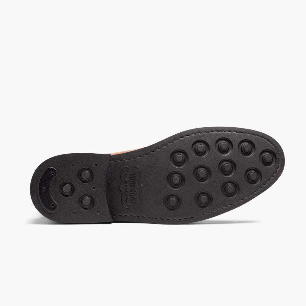 High-Traction Rubber Outsole & Lug Tread Pattern on Duke Brandy Stivali in pelle da Uomo