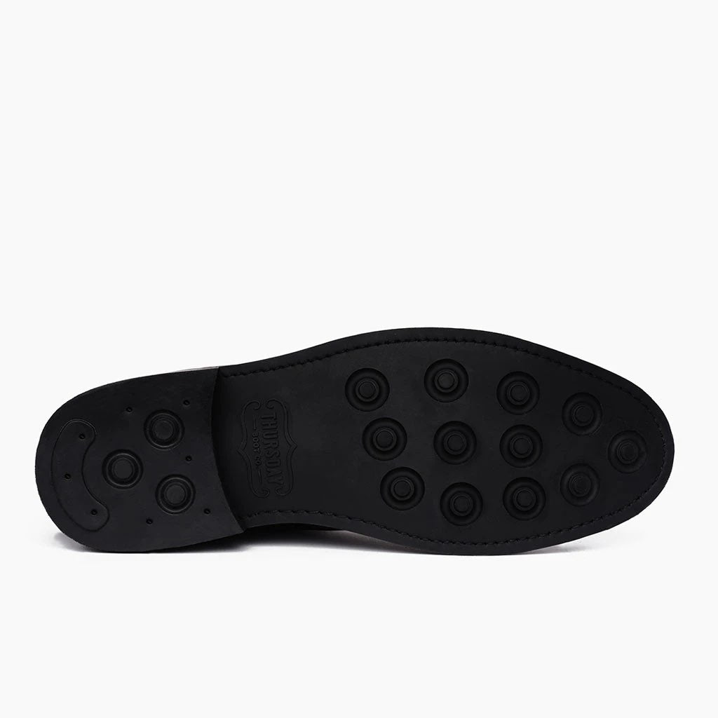High-Traction Rubber Outsole & Lug Tread Pattern on Duke Cioccolato Suede Stivali in pelle da Uomo
