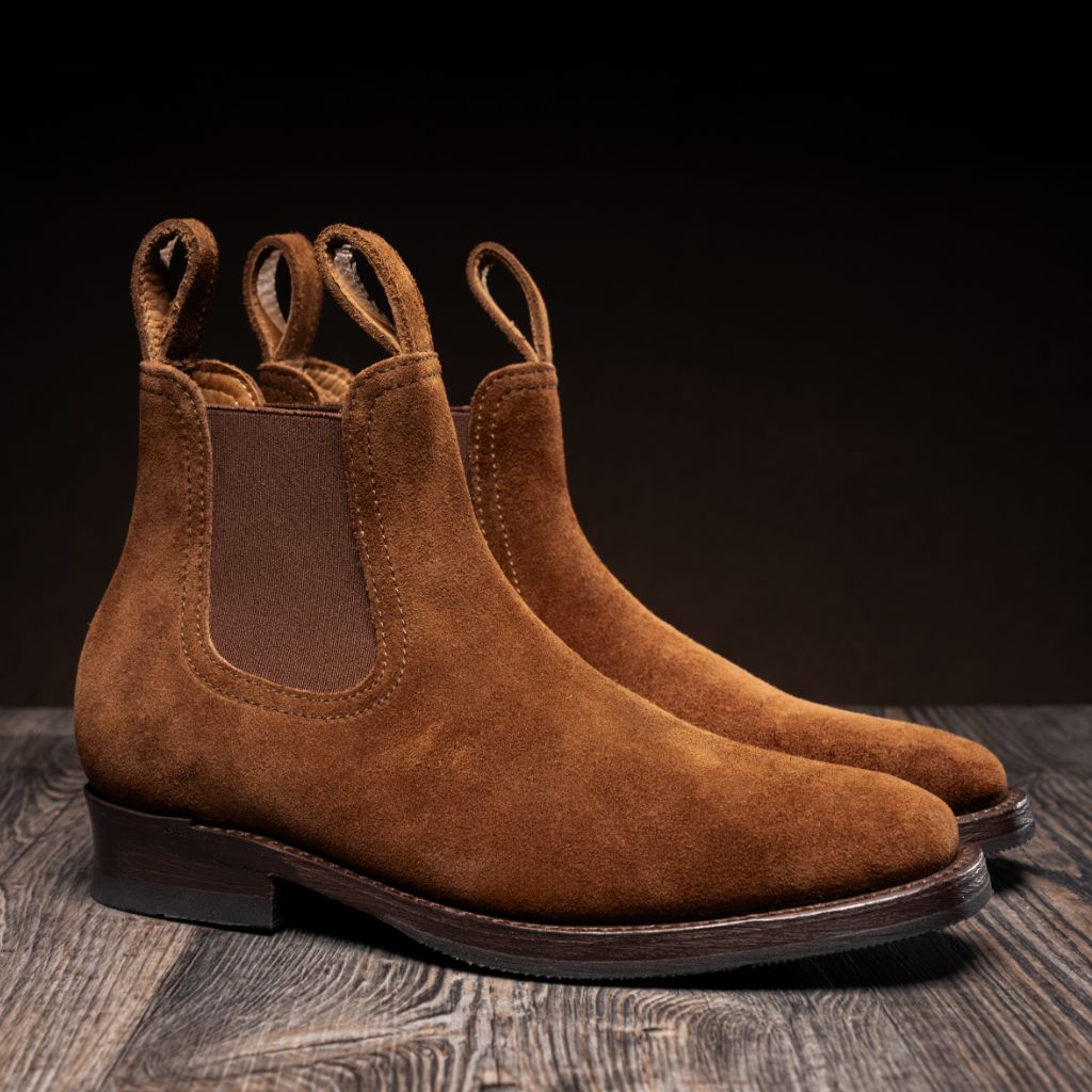 Journeyman Snuff Reverse Stivali in pelle da Uomo in Classic Full-Grain Leather - Vista laterale | Acquista online