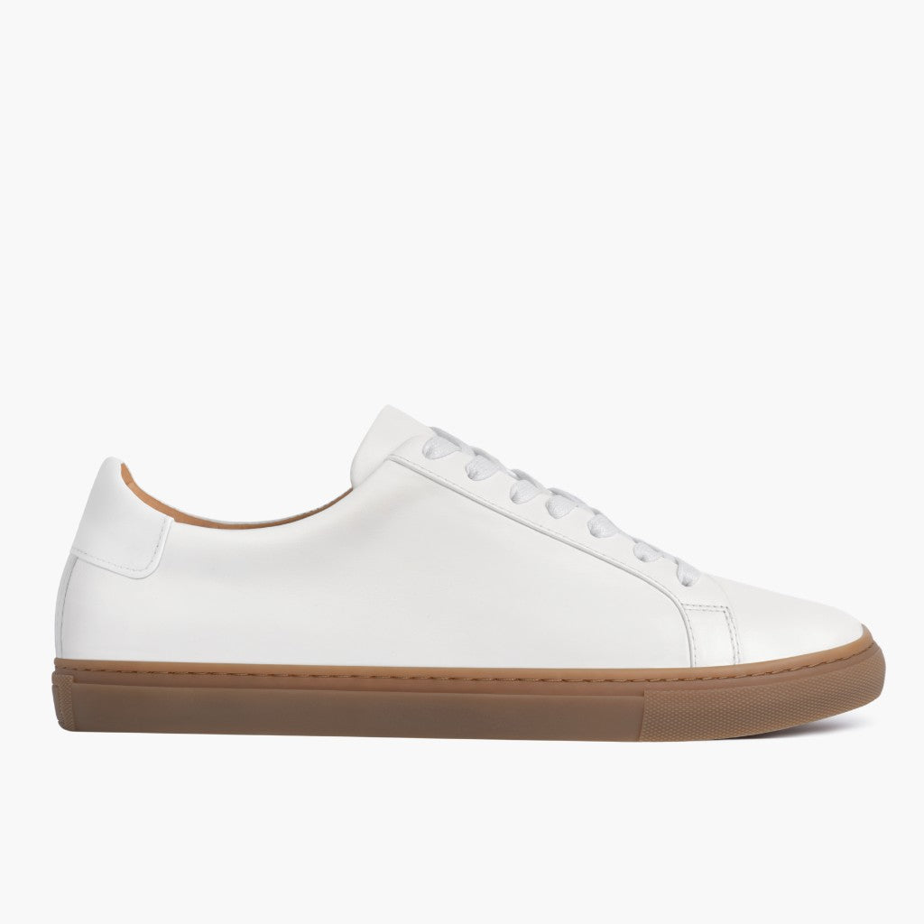 White Full-Grain leather Sneakers - Costruzione Goodyear a guardolo & dettaglio puntale