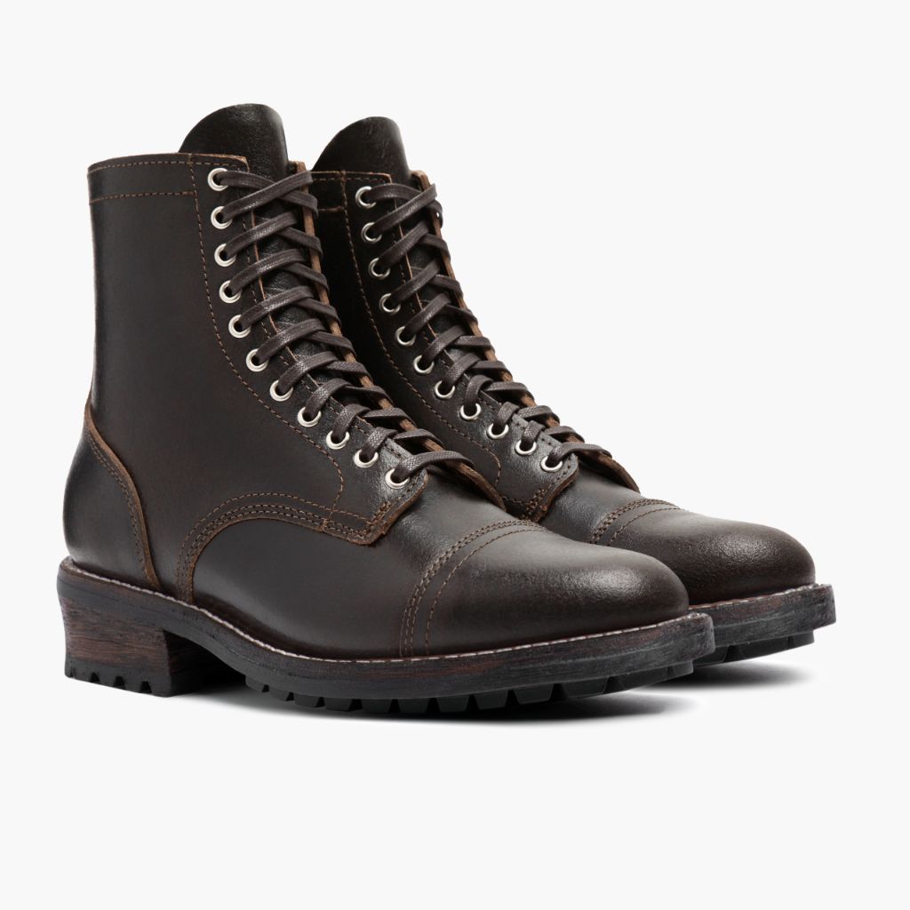 Logger Waxed Cacao Stivali in pelle da Uomo in Classic Full-Grain Leather - Vista laterale | Acquista online