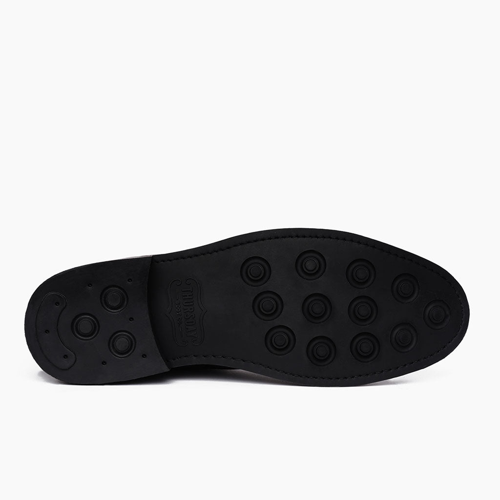 High-Traction Rubber Outsole & Lug Tread Pattern on Captain Rame Brunito Stivali in pelle da Uomo
