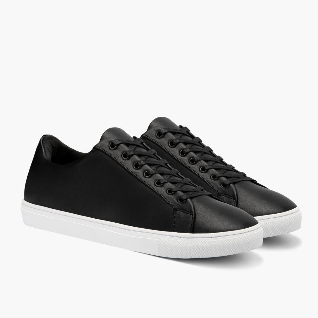 Premier Low Top Nero Sneakers in pelle da Uomo For Men in vera pelle bovina nera - Vista laterale | Acquista online