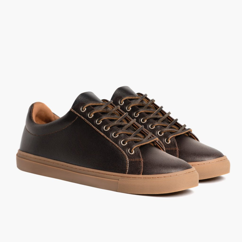 Premier Low Top Cacao Leather Sneakers da Uomo