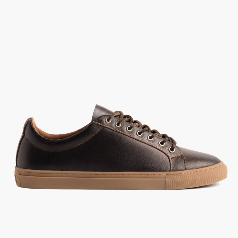 Premier Low Top Cacao Leather Sneakers da Uomo