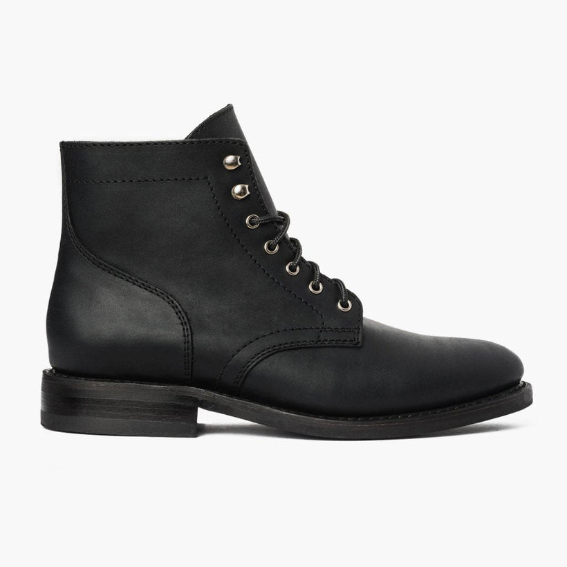 President Nero Matte Leather Boots da Uomo