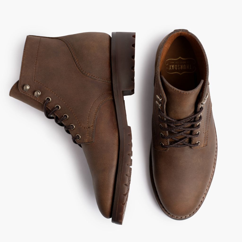 President StormKing® Desert Marrone Stivali in pelle da Uomo For Men - Contrafforte tallone rinforzato & doppie cuciture di precisione
