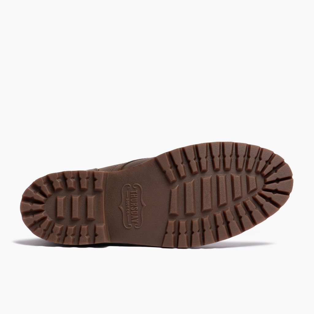 High-Traction Rubber Outsole & Lug Tread Pattern on President StormKing® Desert Marrone Stivali in pelle da Uomo For Men