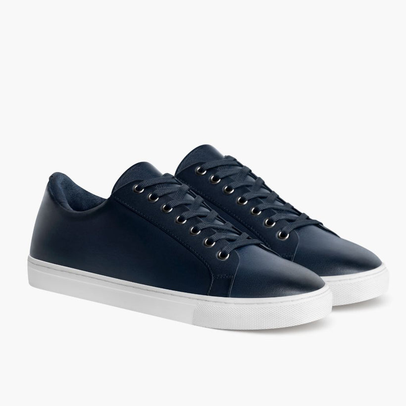 Premier Low Top Deep Blu Leather Sneakers da Uomo