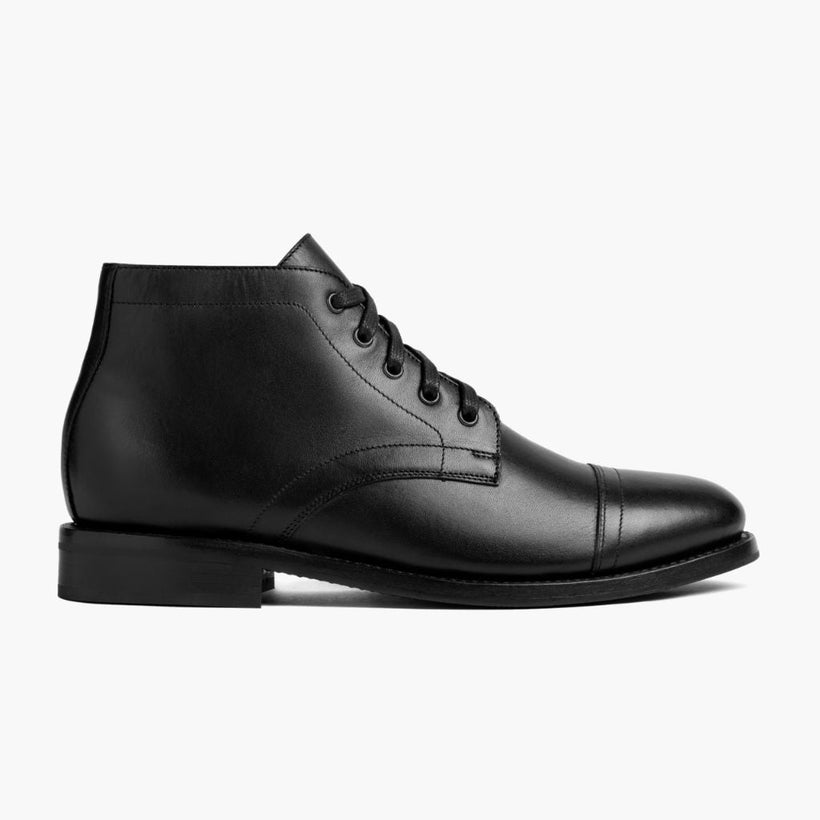 Cadet Nero Leather Boots da Uomo