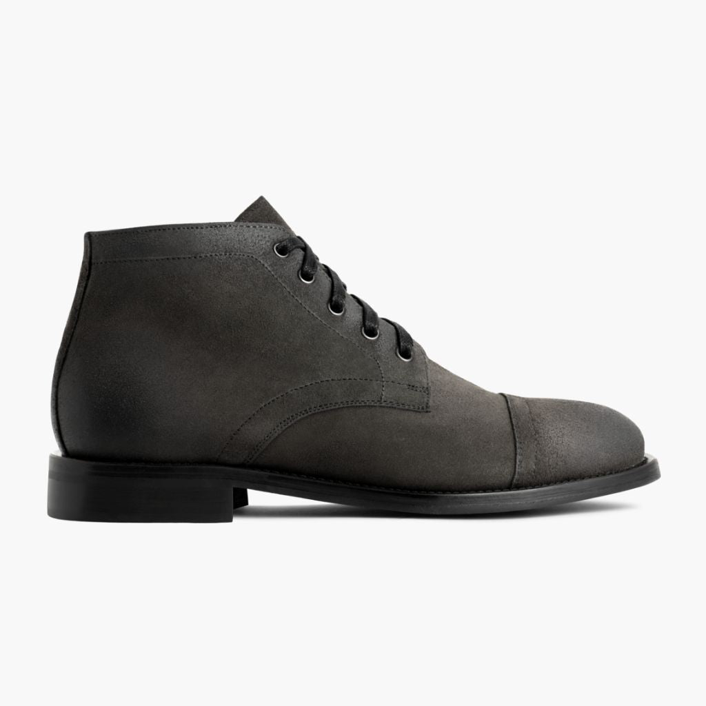 Grey Full-Grain leather Boots - Costruzione Goodyear a guardolo & dettaglio puntale