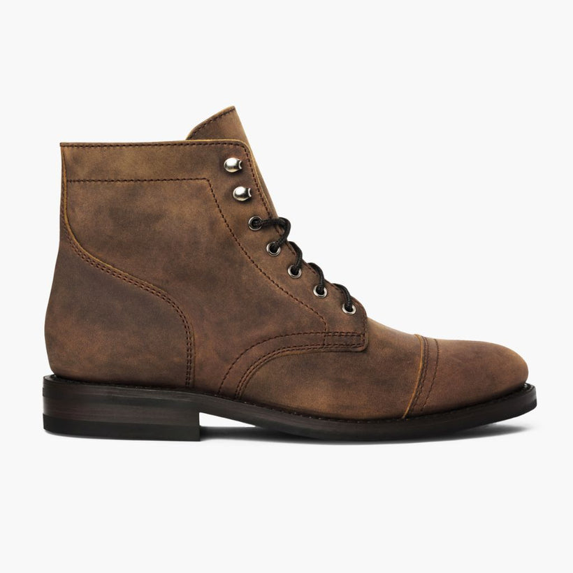 Captain Burnt Copper Leather Boots da Uomo