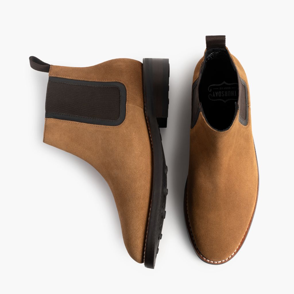 Duke Honey Suede Stivali in pelle da Uomo - Contrafforte tallone rinforzato & doppie cuciture di precisione