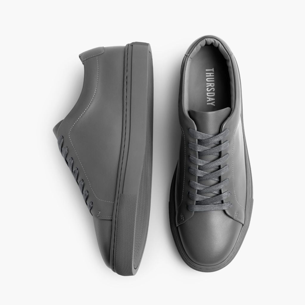 Encore Steel Grigio Sneakers in pelle da Uomo - Contrafforte tallone rinforzato & doppie cuciture di precisione