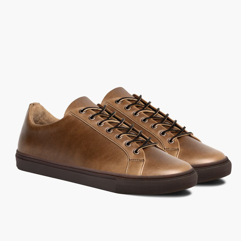 Premier Low Top Natural Leather Sneakers da Uomo