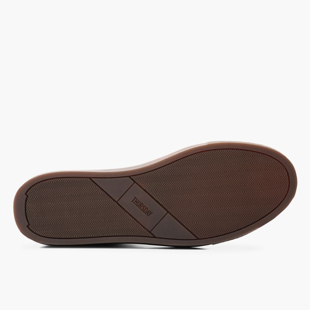 High-Traction Rubber Outsole & Lug Tread Pattern on Premier Low Top Natural Sneakers in pelle da Uomo For Men