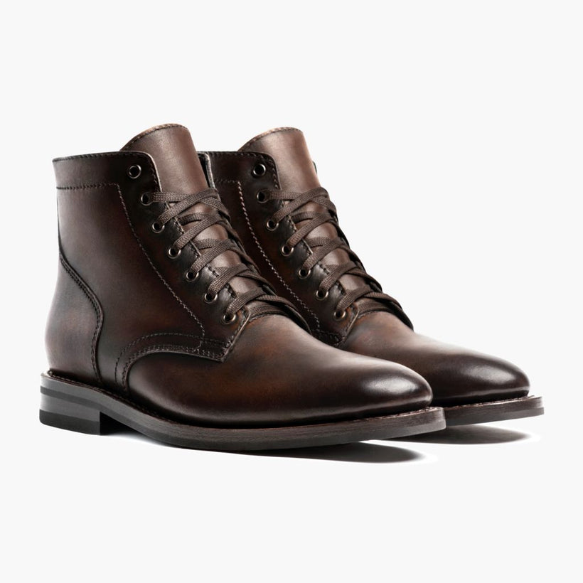 President Nero Coffee Leather Boots da Uomo