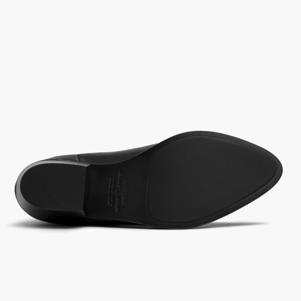 High-Traction Rubber Outsole & Lug Tread Pattern on Dreamer Bootie Nero Stivali in pelle da Donna