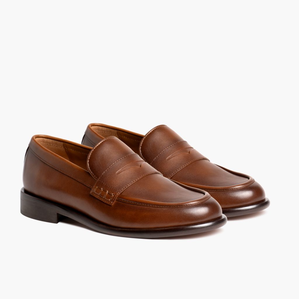 Dress Penny Pecan Stivali in pelle da Donna in Classic Full-Grain Leather - Vista laterale | Acquista online