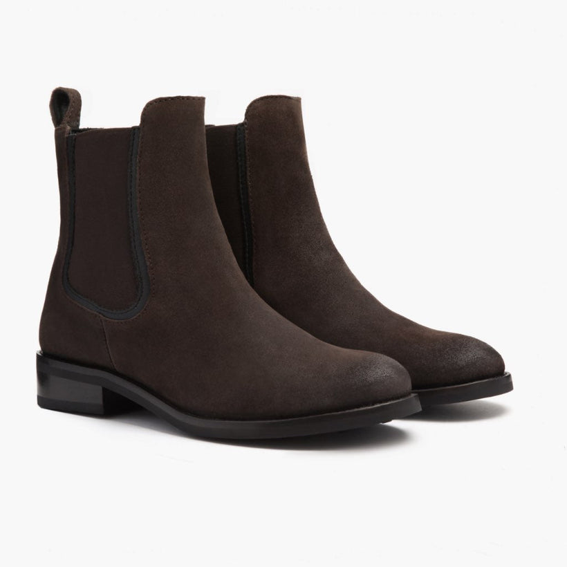 Duchess Marrone Scuro Suede Stivali in pelle da Donna