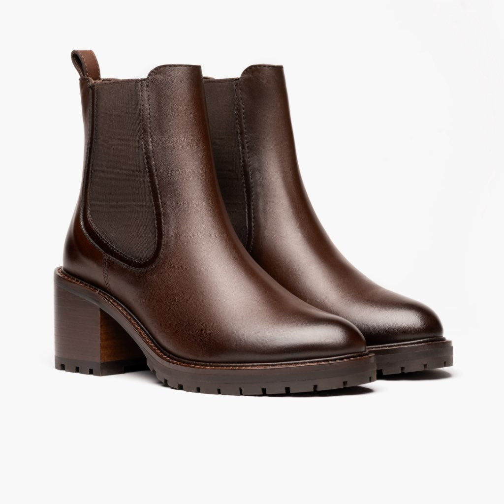 Chocolate Full-Grain leather Boots - Costruzione Goodyear a guardolo & dettaglio puntale