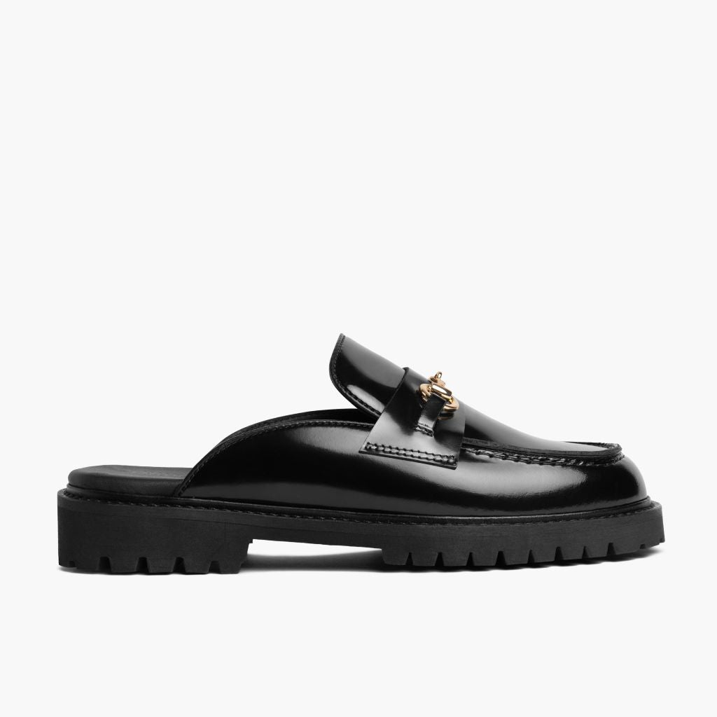 Black Full-Grain leather Loafers - Costruzione Goodyear a guardolo & dettaglio puntale