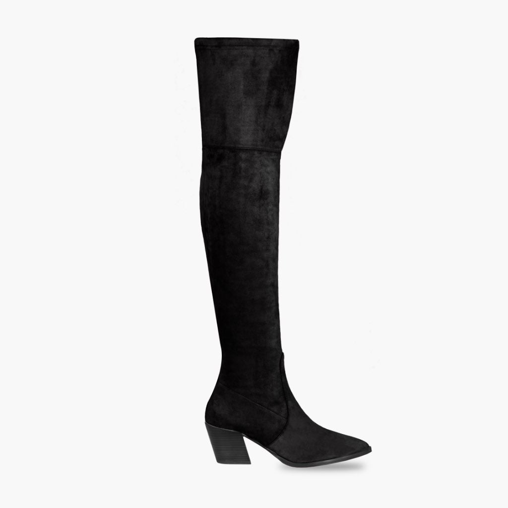 Tempest Nero Stivali in pelle da Donna in vera pelle bovina nera - Vista laterale | Acquista online