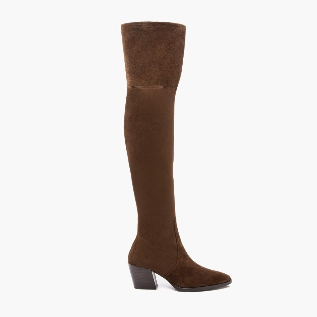 Tempest Espresso Stivali in pelle da Donna in Classic Full-Grain Leather - Vista laterale | Acquista online