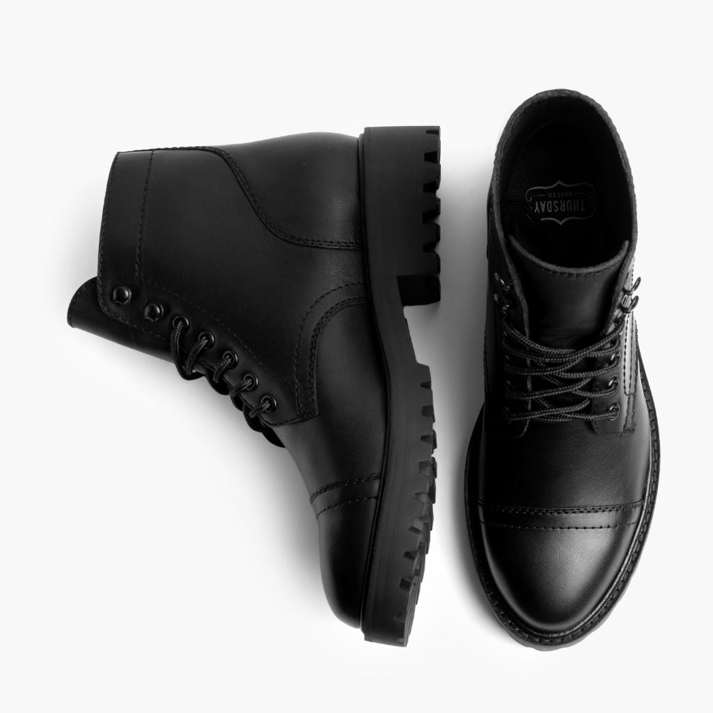 Captain Nero (Edizione StormKing®) Stivali in pelle da Donna - Contrafforte tallone rinforzato & doppie cuciture di precisione