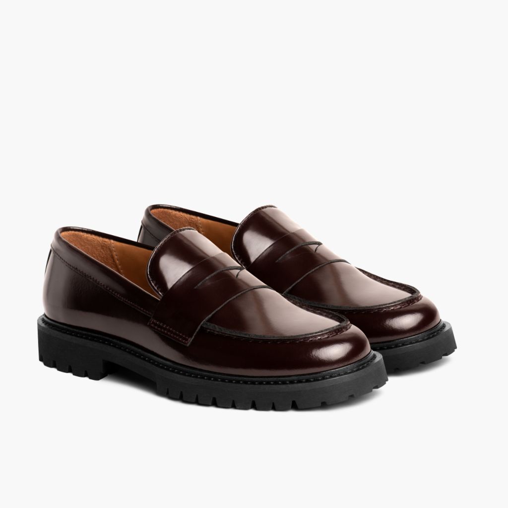 Penny Bordeaux Stivali in pelle da Donna in Burgundy Full-Grain Leather - Vista laterale | Acquista online