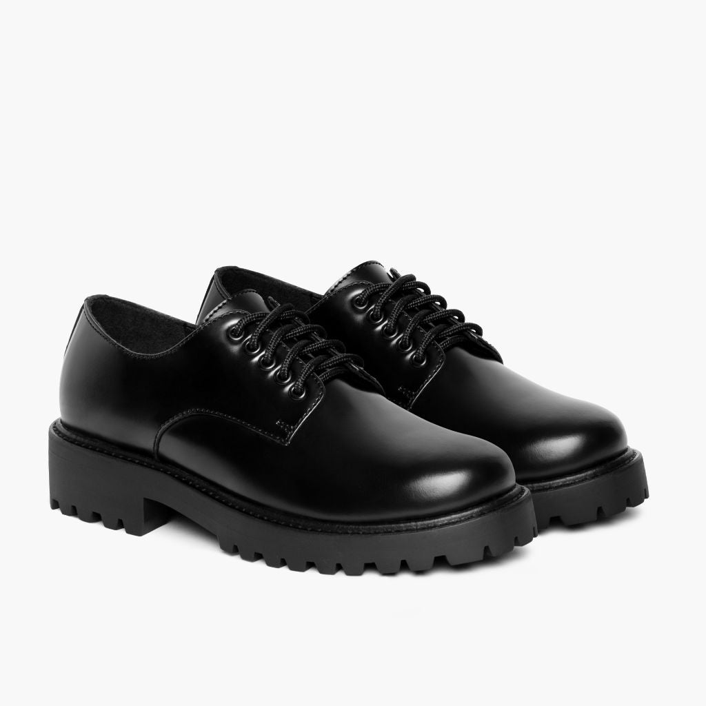 Renegade Nero Sneakers in pelle da Donna in vera pelle bovina nera - Vista laterale | Acquista online